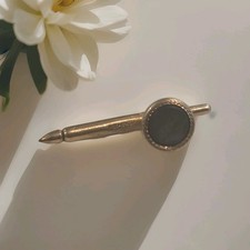 12K GF Single 5/16" Round Mother of Pearl Vintage Tux Prom Shirt Stud