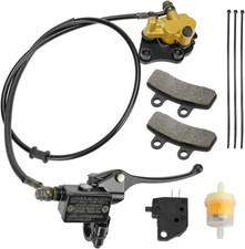 Front Disc Hydraulic Brake Master Cylinder Caliper Assembly and Pads for 50cc 70