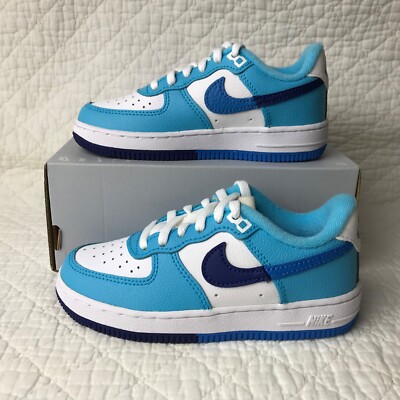 Nike Force 1 LV8 2 (PS) Shoes Kid's SZ 11C White/Photo Blue