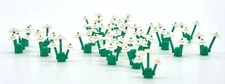 ☀️NEW LEGO 25 COMPLETE WHITE Flowers With Green Stems Plants