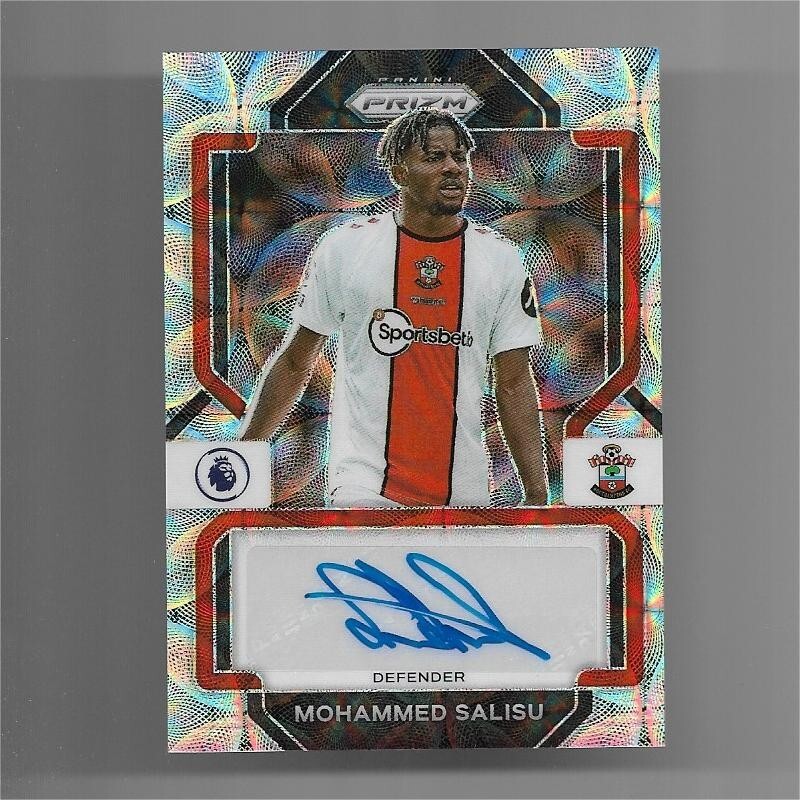 2022-23 Panini Prizm Premier League Prizm Autograph Auto Card : Mohammed Salisu