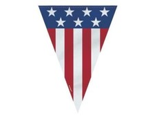 Patriotic Flag Stars Stripes Red White Blue Banner 4th July