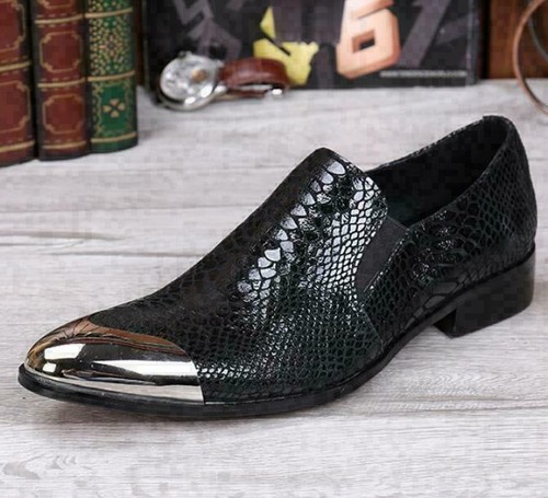 black snakeskin dress shoes
