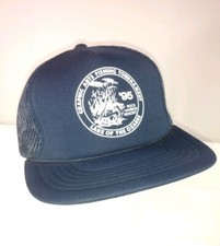 Vtg Graphic Arts Fishing Tournament Lake Ozarks Snap Mesh Trucker Baseball Hat