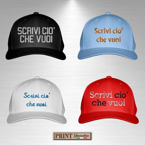 Cappello cappellini PERSONALIZZATO RICAMATO scuola gite ristorante stampa  lavoro | eBay