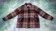 Vintage RARE Woolrich Plaid Flannel Sherpa Lined Men's Wool Jacket Size XL.