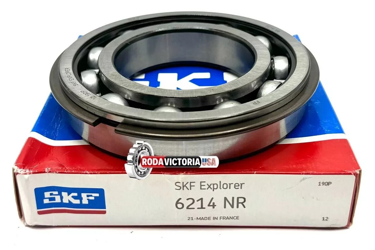 SKF 6214 NR DEEP GROOVE BALL BEARING, OPEN TYPE + SNAP RING