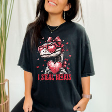 I Steal Hearts T-Shirt, Dinosaur Valentine's Day T-Shirt, Valentine's Day TShirt