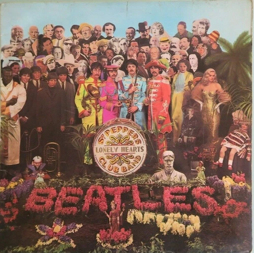 Beatles Sgt Peppers Stereo Silver Black Parlophone Australia 12'' vinyl Lp 1967