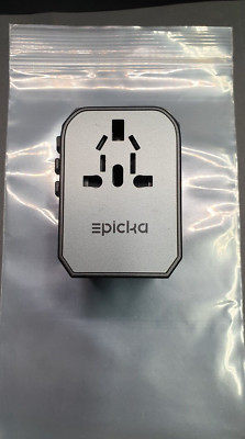 EPICKA Universal Travel Adapter 5.6A Smart Power and 3.0A USB Type-C AC Plug
