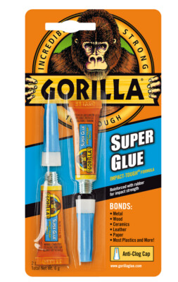 Gorilla SuperGlue Clear Adhesive Impact Tough Multi Purpose Quick Dry 2x3g