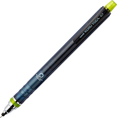 Kuru Toga Mechanical Pencil with 0.7 Mm Lead Refills & Pencil Erasers, HB #2