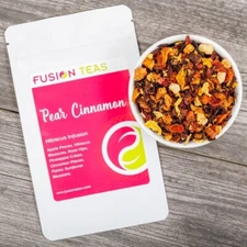 Pear Cinnamon Hibiscus Fruit Tea - Herbal Loose Leaf Tisane - Fusion Teas