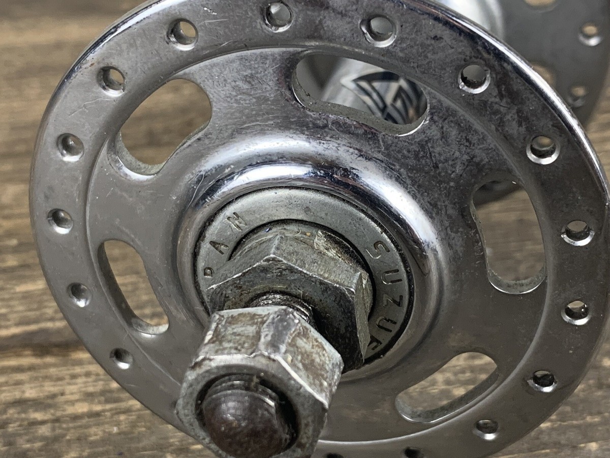 Suzue front 36 hole hub bmx vintage old school silver high