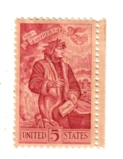 U.S. 1965 Scott #1268 Dante Alighieri Issue 5c Stamp