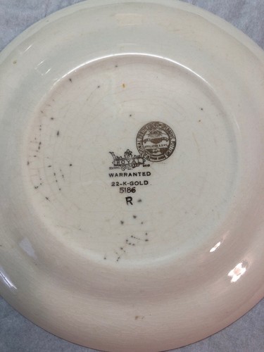 Royal National Brotherhood Operative Potters 22k Gold Bread Plates(4) #5186 - Picture 7 of 7