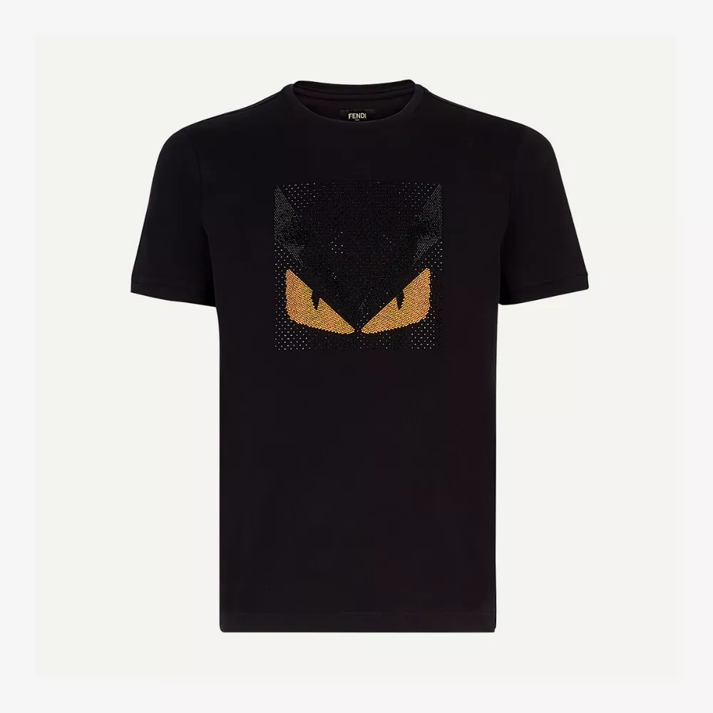 Fendi Crystal Monster T-shirt - Black