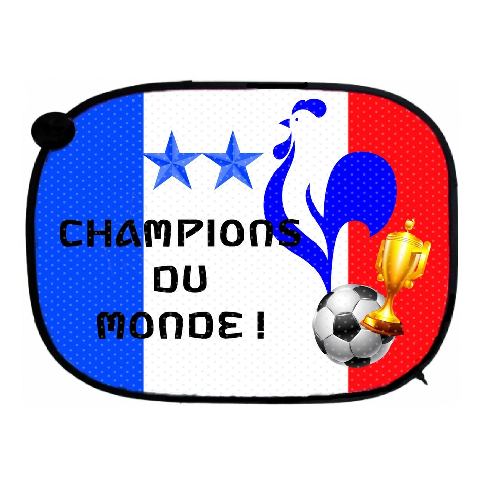 Pare soleil pour voiture foot champion monde personnalisé prénom au choix réf 08 - Photo 1/1