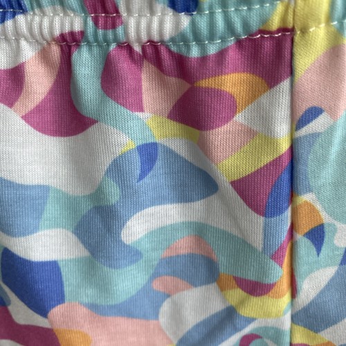 Girl's Bmagical 2-pc Pink Tropicool Pajama Set Size 4/5 Shorts & Tee Rainbows - Picture 5 of 13