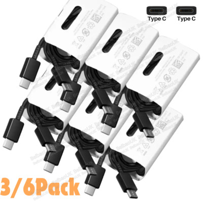 3/6X USB-C to USB-C Fast Charging Cable Type-C to Type-C Cable Cord for Samsung