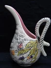Vintage Hull Blossom Flite 9-inch Pitcher 1955 USA w/ past repairs done.     SE0
