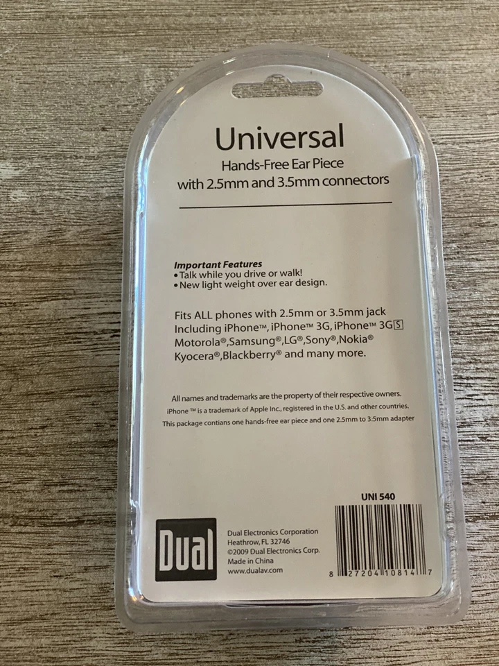 NEW Dual Universal Hands-Free Earpiece UNI 540 Over the Hear Phone EarPiece - Image 2 of 2