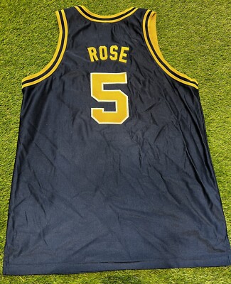 Authentic Nike Jalen Rose Michigan Wolverines Fab 5 NCAA