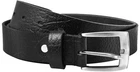 Leonardo Verrelli Genuine Leather Belt, Black, Can be Shortened, 90cm - 110cm