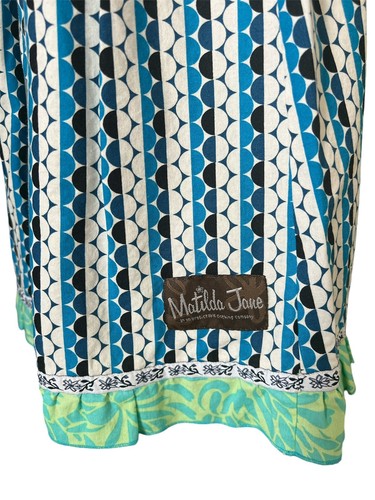 Matilda Jane I Spy Art Fair Vintage Travel Flutter Blue Stripe Dress NWOT Size 4 - Picture 4 of 6