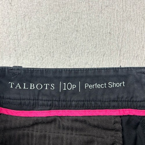 Talbots Shorts Womens 10P Black Flat Front Lightweight Perfect Short - Picture 2 of 9