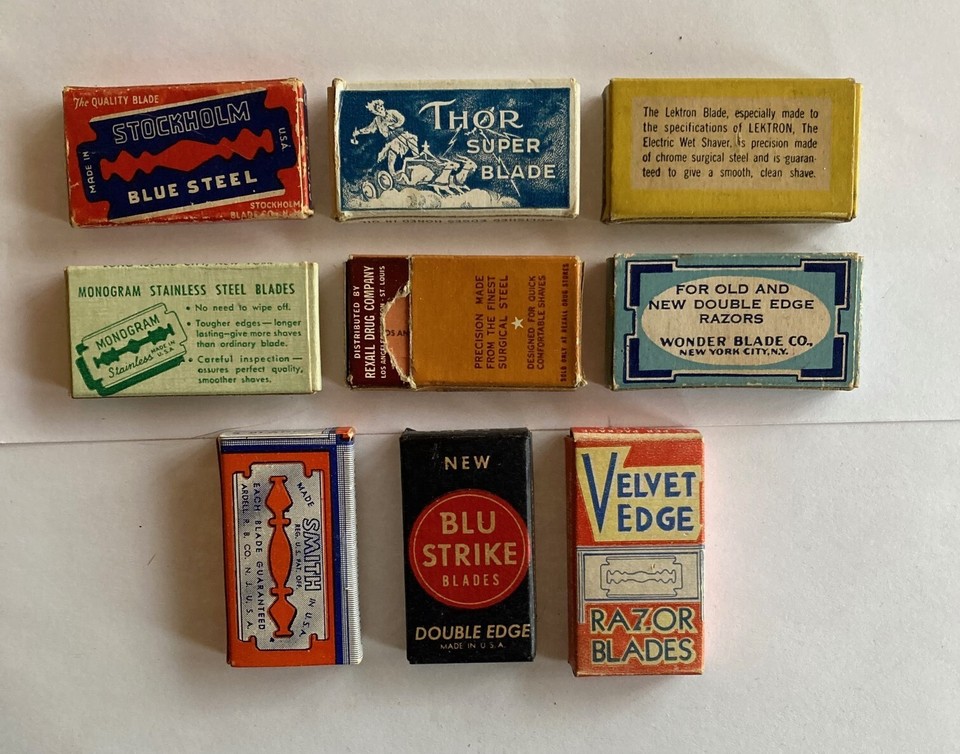 Vintage Razor Blade Packages (9 Total) | eBay