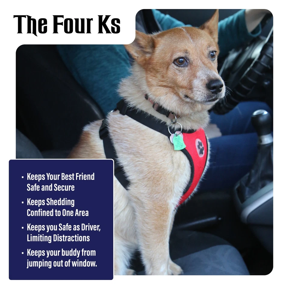 Arnés de cinturón de seguridad para automóvil MacDog para perros arnés de malla de nailon ajustable Foto 4 de 4