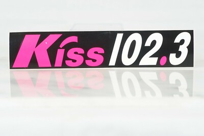 KISS 102.3 FM Radio Vintage 1990's Bumper Sticker, KISS FM RADIO Wilkes-Barre
