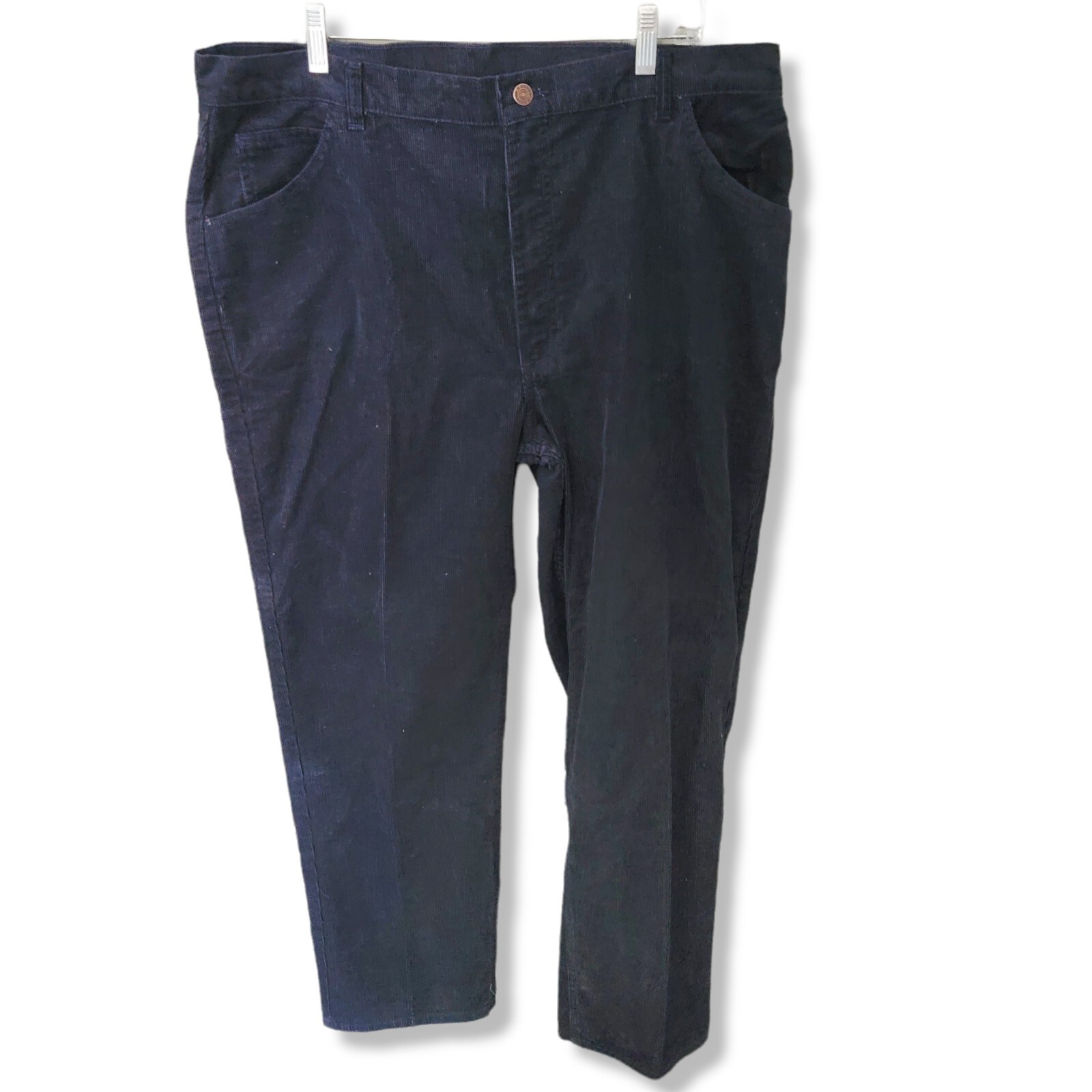 Vintage Sears Black Corduroy Pants Straight 39X29 18 … Gem