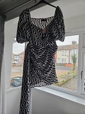 Pretty Little Thing Monochrome Wedding Guest Dress