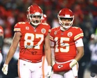 PATRICK MAHOMES & TRAVIS KELCE  K.C. CHIEFS  SIGNED 8 x 10 PHOTO HOLOGRAM COA