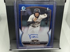 2023 Bowman Chrome #CPA-VB Vaun Brown 1st Bowman Blue Auto /150