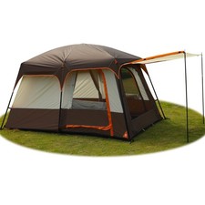 KTT Large Tent 6-8 Person,Family Cabin Tents,Straight Wall,3 Doors and 3 Wind...