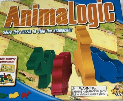 AnimaLogic Fat Brain Toys Wood Pieces -Solve The Puzzle To Stop The Stampede! A2