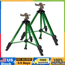 Biswing Impact Sprinkler Head on Tripod, Heavy Duty 360° Lawn Irrigation 2 Pack