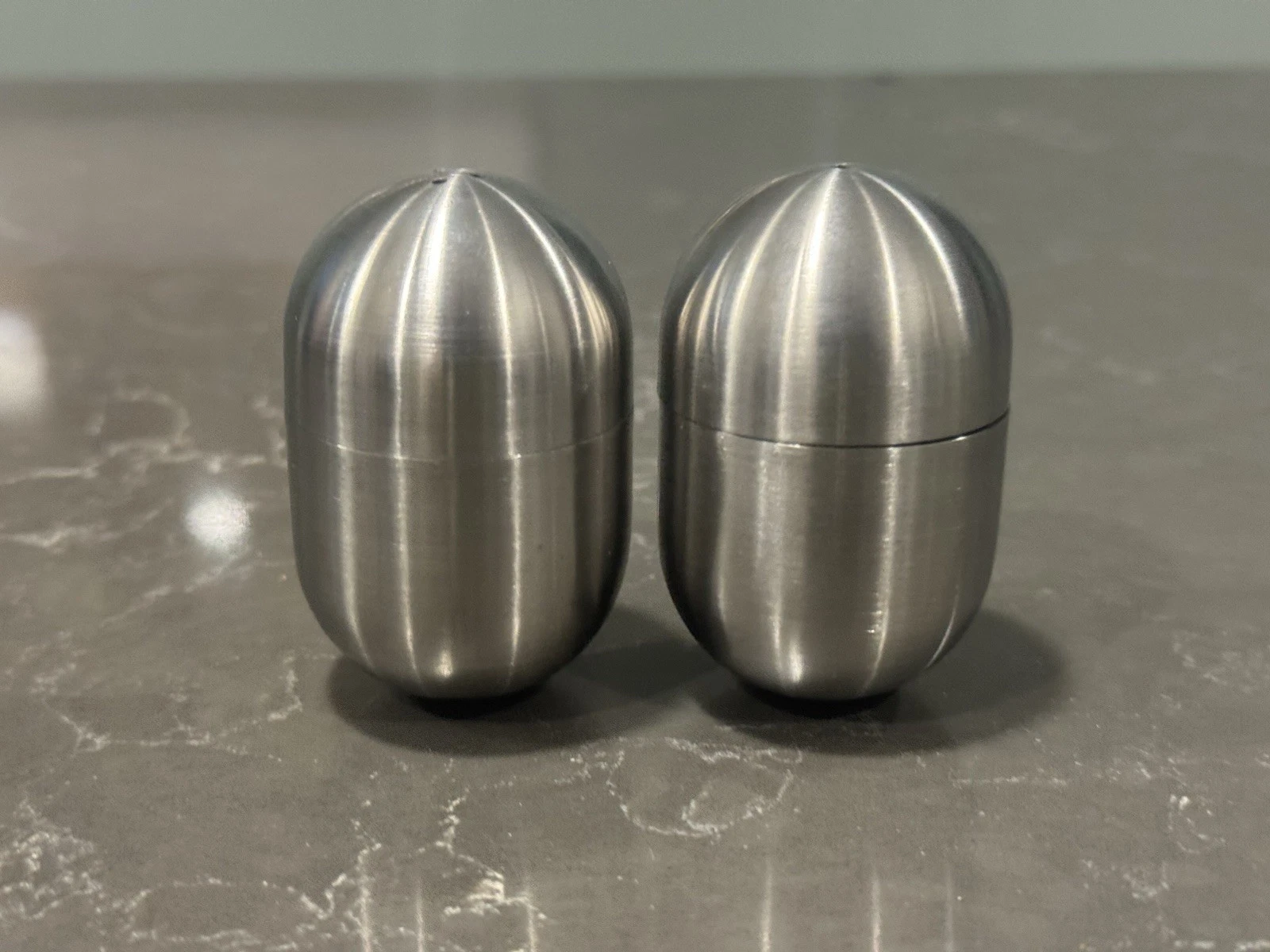 Philippi Humpty Dumpty Salt and Pepper Shaker Set Stainless Steel