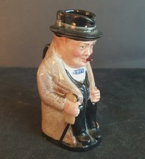 Post-War Small Hand-painted Classic Royal Doulton Winston Churchill Toby Jug