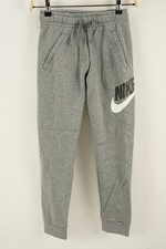 New 40 Nike Boys Gray Heather Tracksuit Pants Small Fleece Jogger Sweatpants