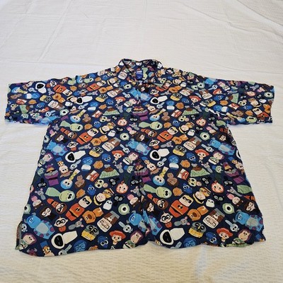 Disney Pixar Fest Reyn Spooner Exclusive Button Up Shirt 2XL XXL RARE Cartoon