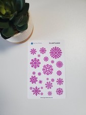 Snowflakes Sticker Sheet  Christmas Winter Stickers for Planners and Journals