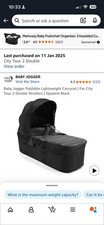 Baby Jogger Foldable Lightweight Carrycot | For City Tour 2 Double Strollers