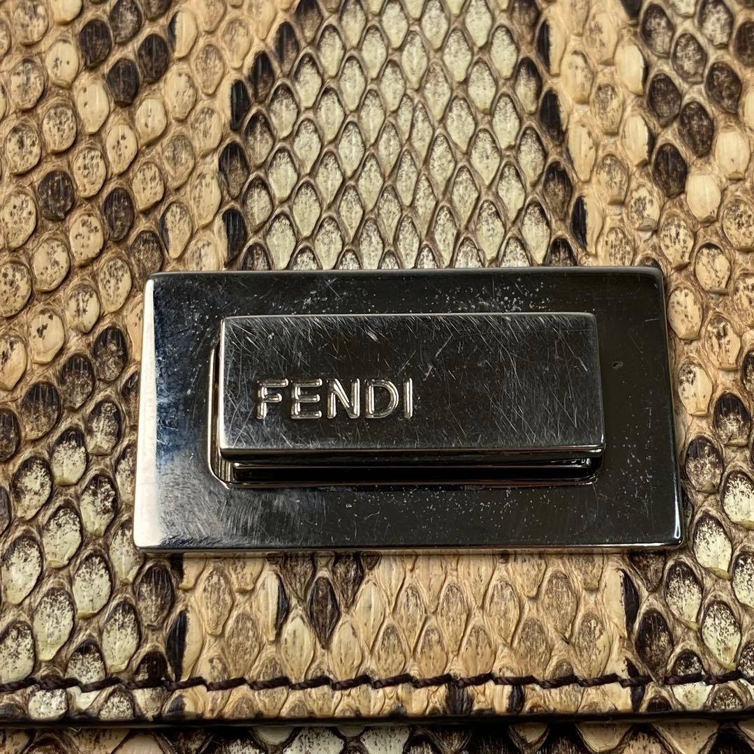 FENDI python tri fold wallet turn lock - image 12