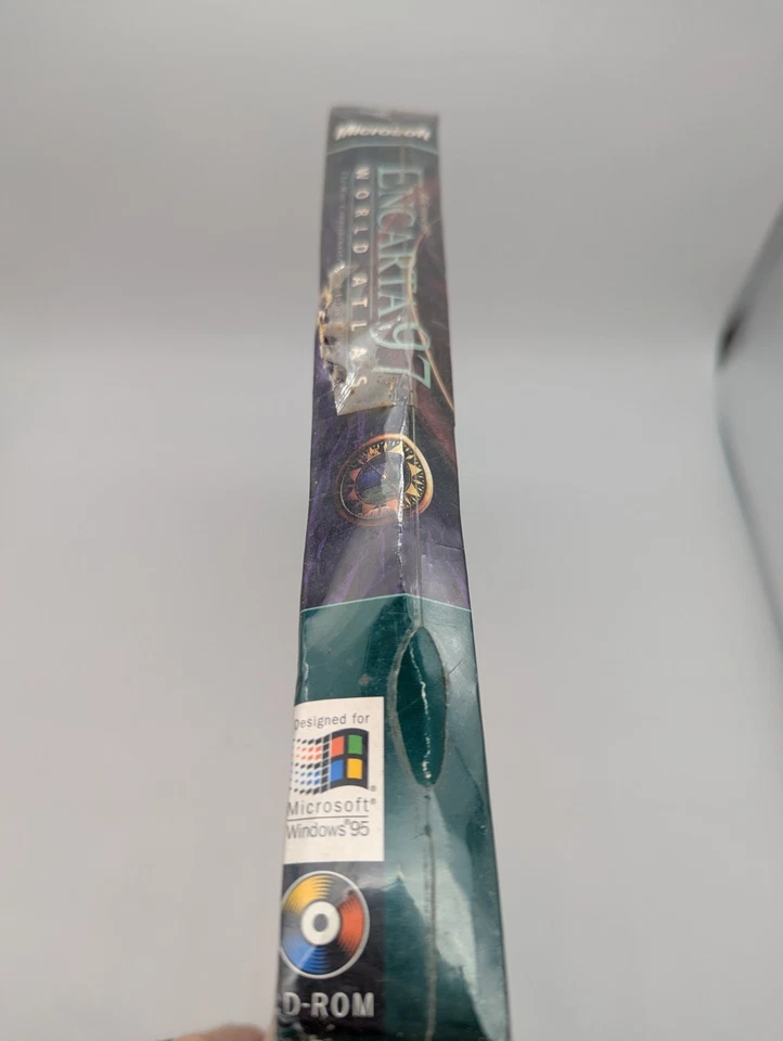 Encarta 97 World Atlas English Edition Microsoft 1996 Big Box PC CD New Sealed - Image 3 of 4