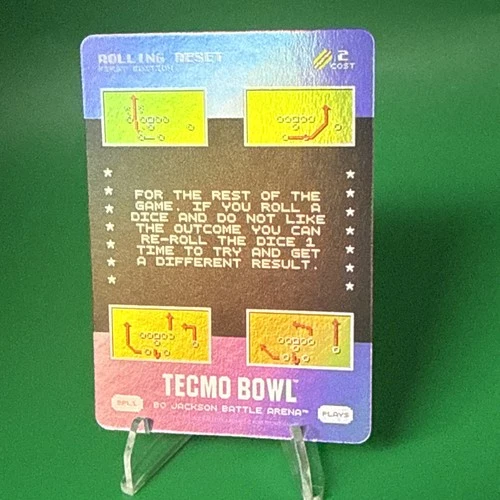 2026 Battle Arena Tecmo Bowl Tecmo Rolling Reset Plays #BPL1 Ultra Rare Foil