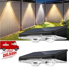 2-Pack Waterproof LED Solar Wall Lights – Outdoor Garden , Fence & Step Lamp